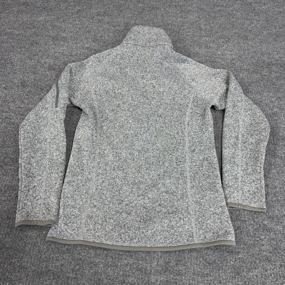 Patagonia Jacket‎ Womens XS Gray Better Sweater Fleece 1/4 Zip Pullover Logo